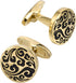 Engraved Lucky Clouds Pattern Cufflinks for Men Chinese Feng Shui Auspicious Totem Round Silver Golden Men's Cufflinks Jewelry for Wedding Party B...