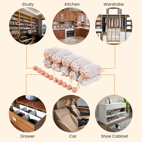 Homode Cedar Bags and Sachets - Aromatic Cedar Wood Blocks and Shavings for Clothes and Shoes Storage, Ideal for Closets and Drawers, 20 Pack...