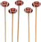 BambooMN 5.9"Decorative Sports Ball End Bamboo Cocktail Fruit Sandwich Picks Skewers for Catered Events, Holiday's, Restaurants or Buffets Party S...