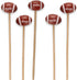 BambooMN 5.9"Decorative Sports Ball End Bamboo Cocktail Fruit Sandwich Picks Skewers for Catered Events, Holiday's, Restaurants or Buffets Party S...