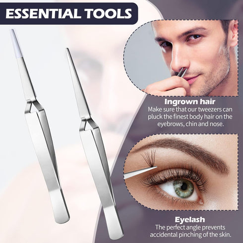 3 Pieces Reverse Tweezers Locking Tweezers for Crafting Cross Locking Electronics Tweezers Reverse Action Forceps Reverse Tension Tweezers Stainle...
