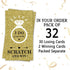 Gold Diamond Bridal Shower Scratch Off Game Cards?32 PCS? Gift Certificate Scratch Off Cards Activity for Wedding Festive Raffle Tickets Family Ho...