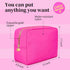 Large Makeup Bag Travel Bag Pouch, Pink Toiletry Bag Makeup Organizer Nylon Bag Cosmetic Preppy Bag Zipper Pouches Brides Bag...