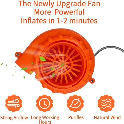 Mini Blower Fan for Dinosaur Costume, Orange Upgrade Inflatable Costume Fans Replacement Blow up Blower Potable USB Air Pump...