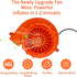 Mini Blower Fan for Dinosaur Costume, Orange Upgrade Inflatable Costume Fans Replacement Blow up Blower Potable USB Air Pump...