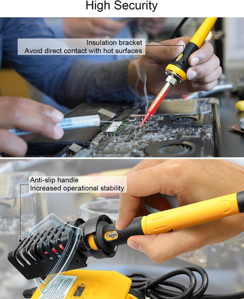 Soldering Iron Station Compatible with Dewalt 20V/18V DCB203 DCB204 DCB205 DCB206 Battery, Portable Cordless Soldering Iron Station Tool for DIY A...
