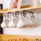 Mug Hooks Under Cabinet,3 Pieces Under Cabinet Mug Holder,Under Shelf Mug Organizer Rack with 12 Hooks,Display Hanging Storage Hook for Mugs/Coffe...