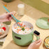 3 Pcs Silicone Spoons Set of 7.9 10.6 14.2 inch for Cooking, Heat Resistant Kitchen Spoons for Mixing, Stirring, and Serving, Small to Large Non S...