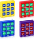 4 Pcs Travel Tic Tac Toe 2 x 2 x 0.4 Inch Mini Board Game Toys Portable Tic Tac Game Toy Retro Mini Games for Kids Red Blue Purple Yellow Pocket B...