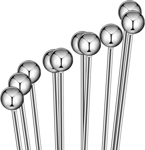 2 Pieces Stainless Steel Mini Ball Whisk 10-Inch and 12-Inch, Egg Beater Manual Mixer Whisk for Sauces Cream Cooking Blender...