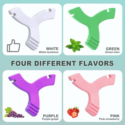 Chewies for Invisalign Aligner, DLENP 4 PCS Y-Shaped Invisalign Trays Seater, Orthodontic Dental Chewies Munchies(2Pcs Unscented, 2 Pcs Mint Scent...