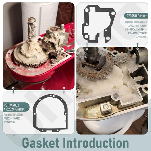 4 oz Food Grade Grease for kitchenaid stand mixer, Maintain The Performance of Your Machine and Extend Service Life, with 9709511 4162324 Gasket...