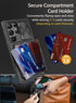 Vihibii Case with Card Holder (4 Cards) & Sliding Camera Cover & Kickstand, Shockproof Rugged Hard Back & TPU Edge Wallet Case for Samsung Galaxy ...