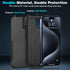 [5 in 1 for iPhone 15 Pro max Case,with 2 Pack Screen Protector + 2 Pack Camera Lens Protector,Heavy-Duty Tough Rugged Lightweight Slim Shockproof...