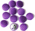 Round Handmade Buttons 12 Purple Button Dupion Fabric Covered for Sewing Scrapbooking Clothes Craft...