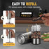 Electric Salt and Pepper Grinder, Rechargeable Automatic Pepper Mill with Type-C Cable, Adjustable Coarseness with Bright LED Light, 1.8oz Capacit...
