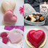 6PCS Diamond Heart Silicone Mold Valentines Day Rose Flower Chocolate Mold Heart Shape Mousse Cake Mold with 2 Liquid Dropper for Baking Candy Fon...