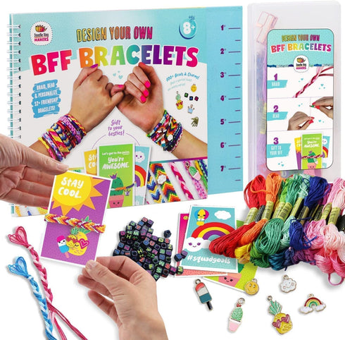 Friendship Bracelet Making Kit for Girls and Boys with Alphabet Beads, Floss, String & Charms | Arts and Crafts Gifts for Kids Ages 8-12 | Beads f...
