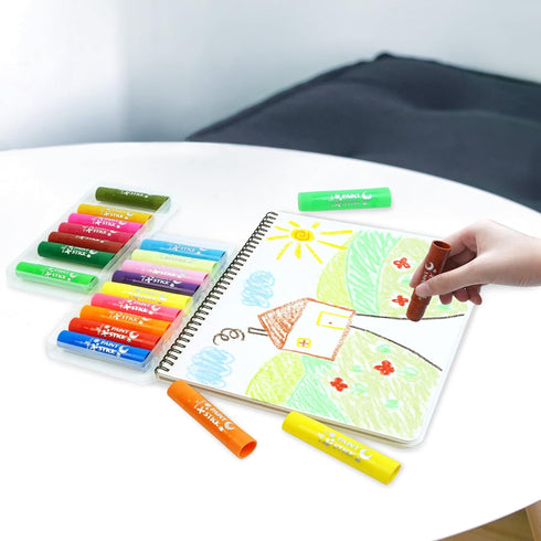 Tempera Paint Sticks,12 Vibrant Colors Washable Paint Sticks For Kids, Quick Drying, Non-Toxic, Suitable for Paper, Wood, Canvas, and Fabric, Mess...