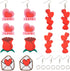 Beadthoven DIY 4 Pairs Love Earring Making DIY Kit for Valentines Day Red Rose Flower Love Heart Letter Acrylic Charms Pendants with Earring Hooks...