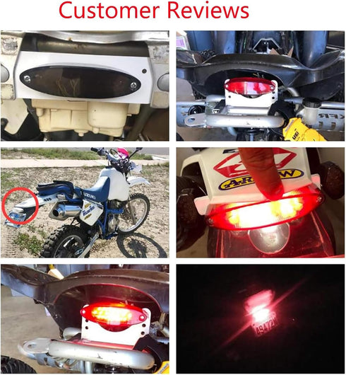 evomosa Motorcycle Taillight Universal Brake Stop Light ATV Tail Light...