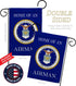 Breeze Decor Home of Airman Garden Flag Armed Air Force USAF United State American Military Veteran Retire Official House Decoration Banner Small ...