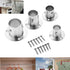MroMax 304 Stainless Steel Wardrobe Pipe Bracket, 0.87Inch Dia, Wall Mount Hanging Rail Rod Support Socket 10Pcs...