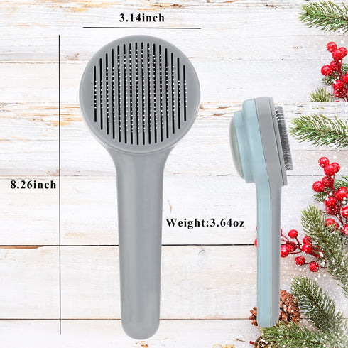 Cat Brush, Cats Grooming Self-Cleaning Brush for Indoor Cats Slicker Brushes for Dogs Short Long Hair Cats Shedding Easy Remove Kittens Cats Loose...