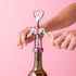 Blush Winged Corkscrew, Iridescent Bottle Opener, Cork Remover, Rainbow Wine Gift Accessory, Mirage, Set of 1...