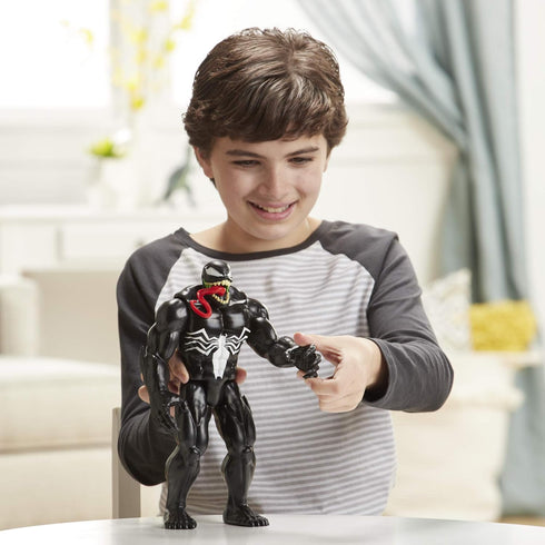 Spider-Man Maximum Venom Titan Hero Venom Action Figure, Inspired by The Marvel Universe, Blast Gear-Compatible Back Port, Ages 4 and Up, Black...