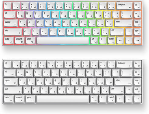Owpkeenthy 128-Key Japanese White PBT keycaps Custom Minimalist 75 Percent XDA Keycap Set for 60% 65% 75% Fullsize MX Switches MAC Mechanical Keyb...