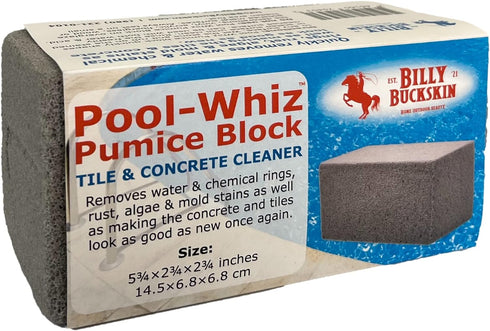 Pool-Whiz Pumice Block, Pool Tile & Concrete Cleaner, Pumice Stone for Cleaning Pools, Spas & Water Features, Pool and Spa Cleaner, by Billy Bucks...