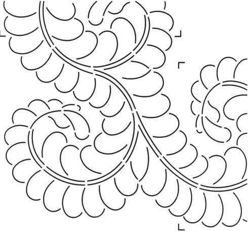 Quilting Creations Feather Corner for Use with 414QC Quilt Stencil, 8"...