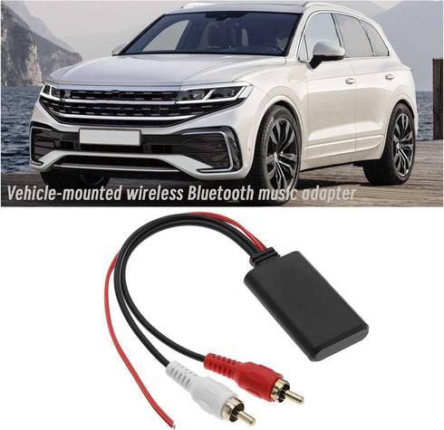 Car Bluetooth 5.0 Audio Adapter 2 RCA Input Wireless Bluetooth AUX Module Adapter Cable for Car Radio Stereo Speaker 25.5cm Length...