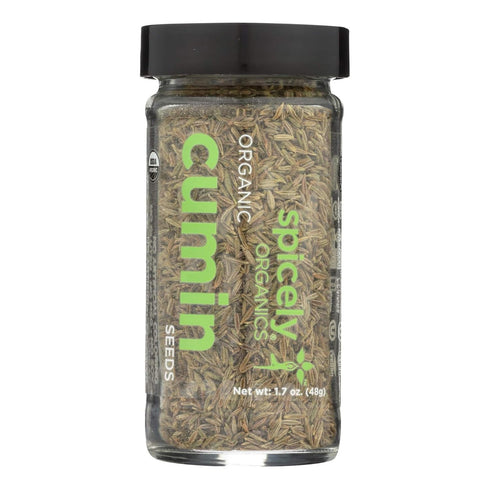 Spicely Organic Cumin Seeds Whole 1.70 Ounce Jar Certified Gluten Free...