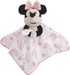 Disney Minnie Mouse White, Pink, and Aqua Rainbow and Heart Lovey Security Blanket...