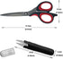 Scissors for office SNOWSULL Stainless Steel scissors all purpose 8.5" sewing scissors teflon coated Yarn Thread Cutter Small scissors (Red)...