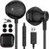 ACAGET USB Headset, Wired USB Earbuds for PC HiFi Stereo in-Ear Wired Game Headphones with Microphone Computer Earphones with Audio Controls for P...
