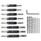 16pcs Self Centering Drill Bit Set 5/64" - 1/4" Door Hinge Drill Bit High Speed Steel Hex Shank Spring Loaded Woodworking Bits with Hex Key and Ex...