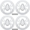 ACROPIX Universal 4" Car Speaker Grills Cover Round 4 Inch Audio Speaker Subwoofer Guard Protective Case with Mounting Screws ABS Silver Tone - Pa...