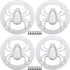 ACROPIX Universal 4" Car Speaker Grills Cover Round 4 Inch Audio Speaker Subwoofer Guard Protective Case with Mounting Screws ABS Silver Tone - Pa...