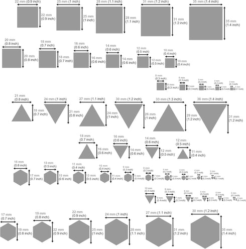 Aleks Melnyk #207 Metal Triangle Template, Square Stencil, Triangle Master, Art Hexagon Tool, Isometric Drawing Template, Lapidary, Cabochons, Geo...