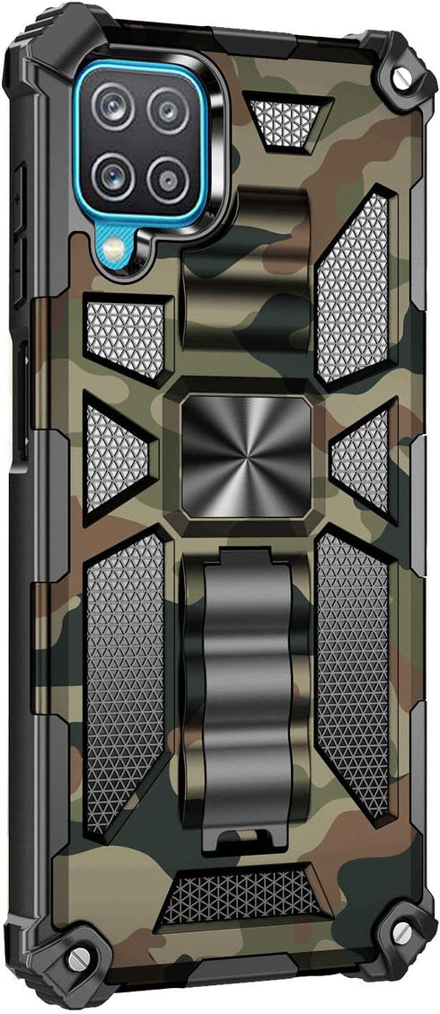 Samsung Galaxy A12 Phone Case,SZYZ Camouflage Sturdy Phone Case with Heavy Duty Shockproof Military Grade Anti-Fall Protection and Built-in Magnet...