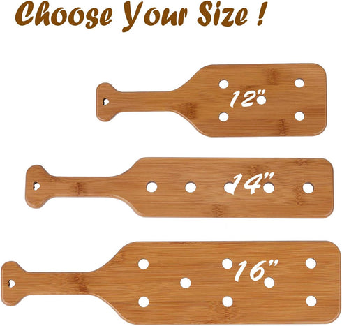 BATTIFE 12inch Bamboo Paddle - Lightweight Durability Smooth Wooden Paddle with Airflow Holes Unfinished Wooden Paddle...