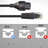 QIANRENON RJ11/RJ12 6P6C Panel Mount Waterproof Connector CAT3 RJ12 Male to Female Outdoor Telephone Line Socket,IP67 Waterproof,for Telephone Com...