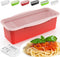 Potahouse® Microwave Pasta Cooker with Strainer Lid, Quick Cooking in 10-15 Min Spaghetti Cooker Microwave Steamer for Dorm Kitchen Offices Colleg...
