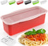 Potahouse® Microwave Pasta Cooker with Strainer Lid, Quick Cooking in 10-15 Min Spaghetti Cooker Microwave Steamer for Dorm Kitchen Offices Colleg...