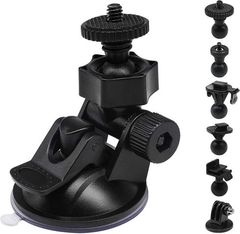S30 Dash Cam Suction Mount (2nd Gen) with 10pcs Joints for REXING,Z-Edge,Old Shark,YI,KDLINKS,Falcon Zero,Transcend,Crosstour,VANTRUE,GoPro Hero a...