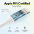 Overtime iPhone Charger Cable 1 Foot, Apple MFi Certified USB to Lightning Cable, 1ft USB Cord for iPhone 14/13/12/11/Pro/Max/Mini/SE/XR/XS/X/8/7/...
