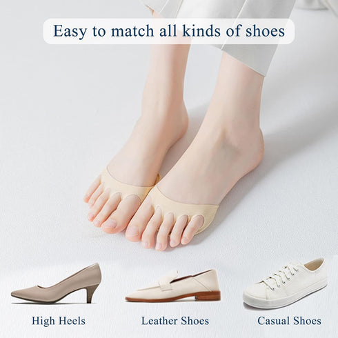 6Packs Metatarsal Pads Ball of Foot Cushions Forefoot Pads Honeycomb Fabric Forefoot Pads for Pain Relief High Heels Toe Pads Men Women Invisible ...
